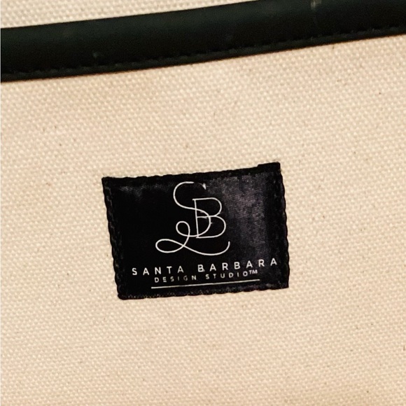 Sunkissed Canvas Tote with Tan Leather Handles - Picture 3 of 5